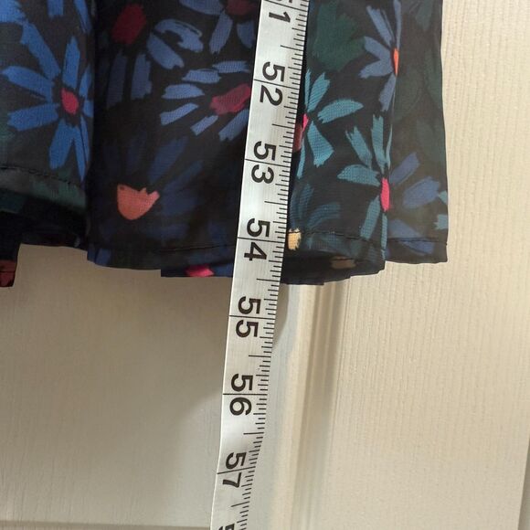 Mixed Women's Multicolor Floral Wrap Maxi Dress Lined Size S Small - Picture 9 of 10